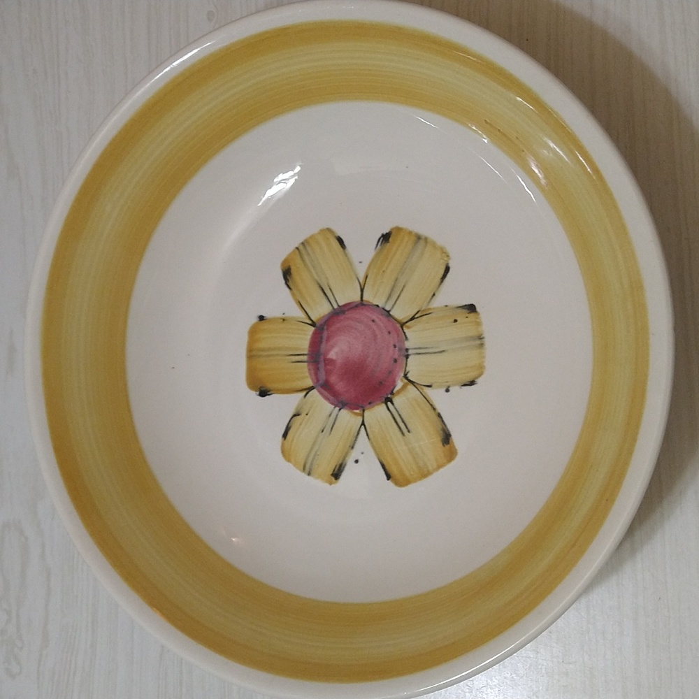 Vintage Ironstone Ware Serving Bowl Hand Crafted Floral Design Made In Japan